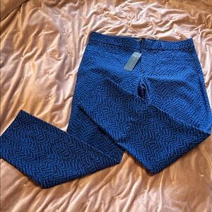 Banana Republic Women's Blue Zigzag Cropped Pants